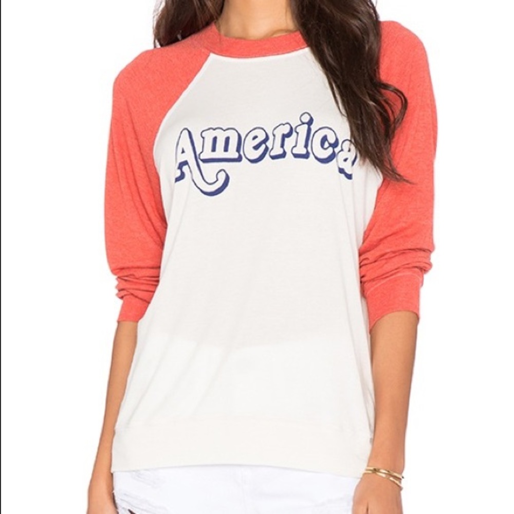 Wildfox America Graphic Sweatshirt Top